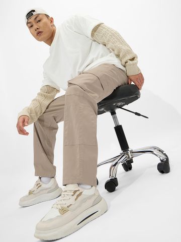 Buy Colourblock: Off-White, Brown Men Cargo Pants Online F56