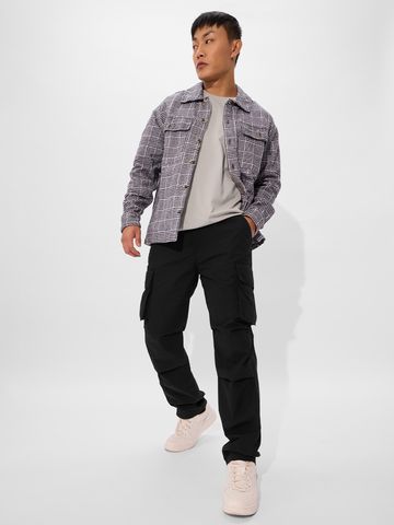 Buy Solids: Ink Black Men Cargo Pants Online F56