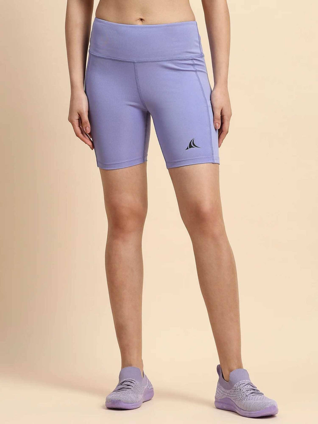Grey Solid Polyester Regular Shorts - view 8