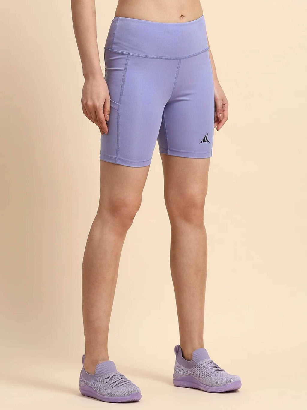 Grey Solid Polyester Regular Shorts - view 10
