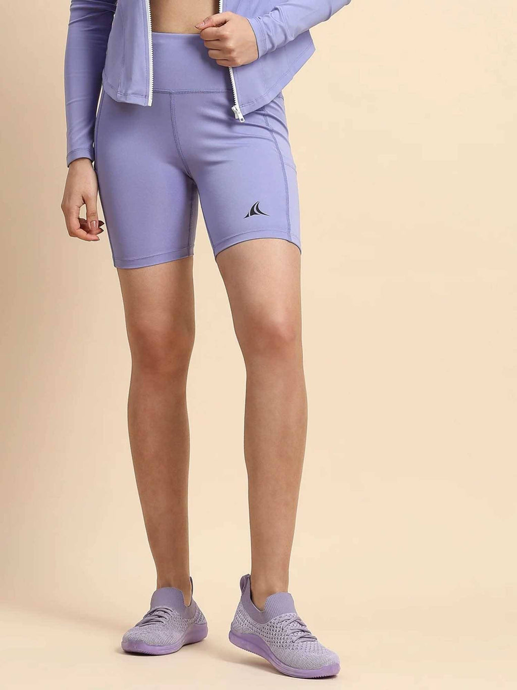 Grey Solid Polyester Regular Shorts - view 13