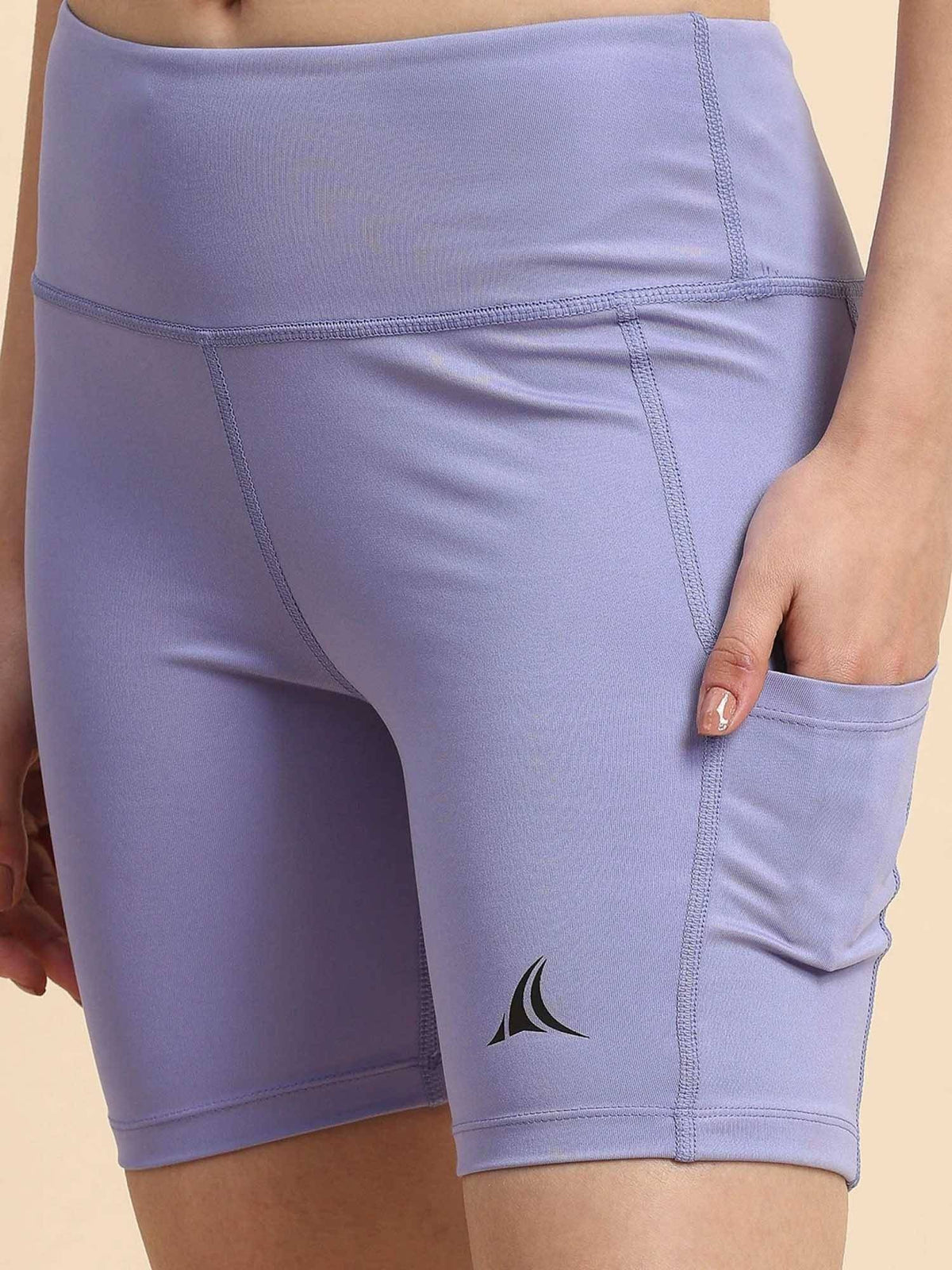 Grey Solid Polyester Regular Shorts - view 14