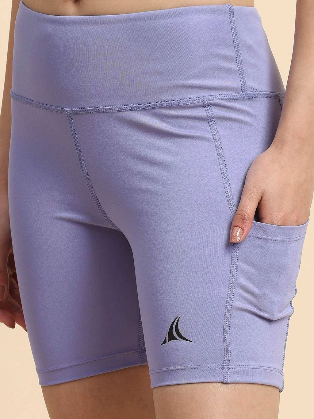 Grey Solid Polyester Regular Shorts - view 14