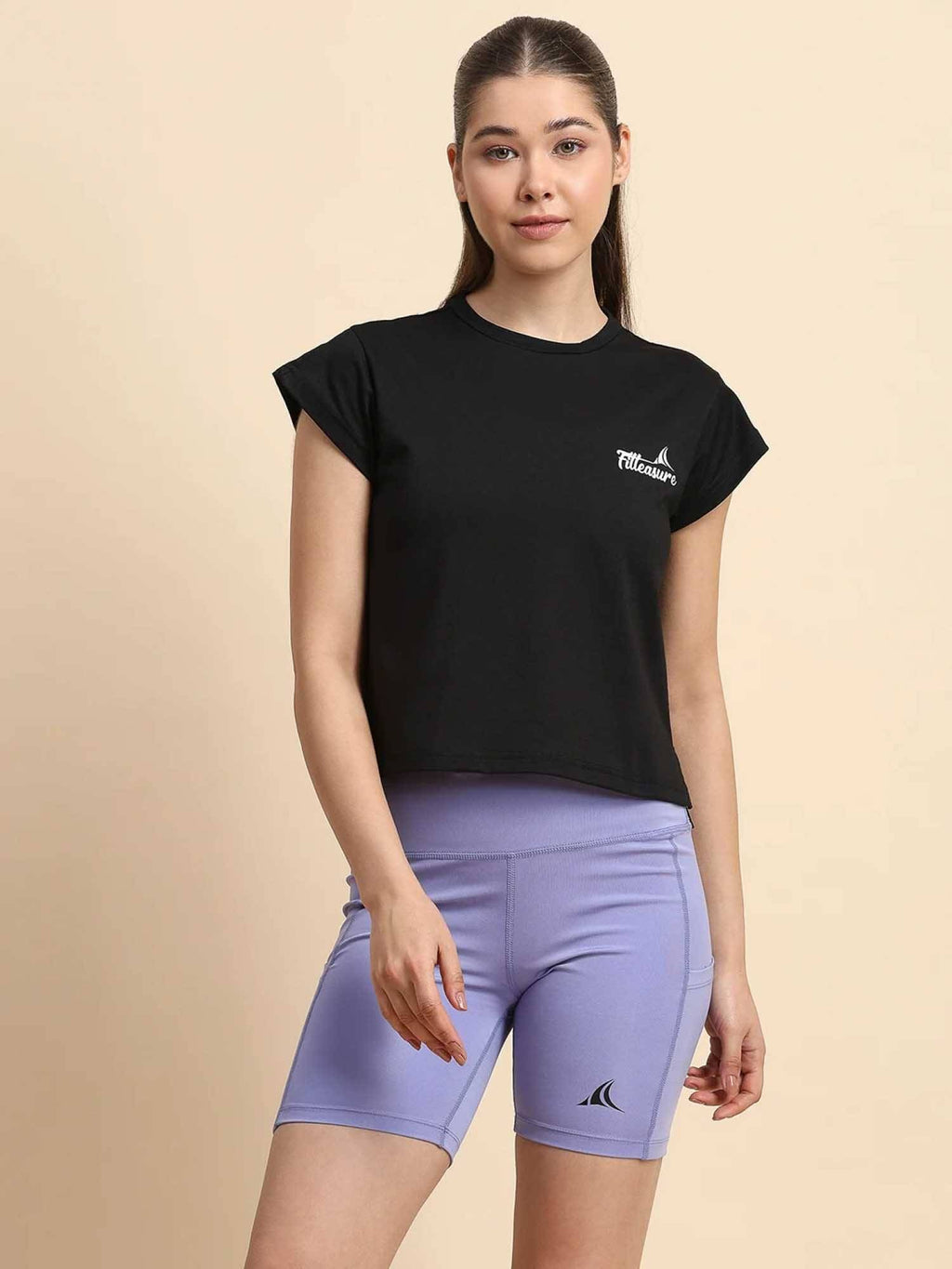 Grey Solid Cotton Blend Regular T-shirt | TT89 - view 8