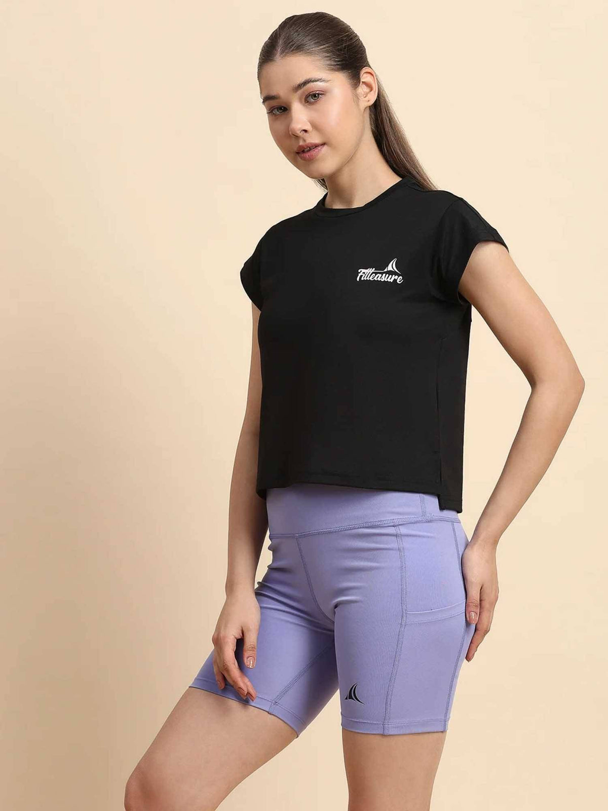 Grey Solid Cotton Blend Regular T-shirt | TT89 - view 9
