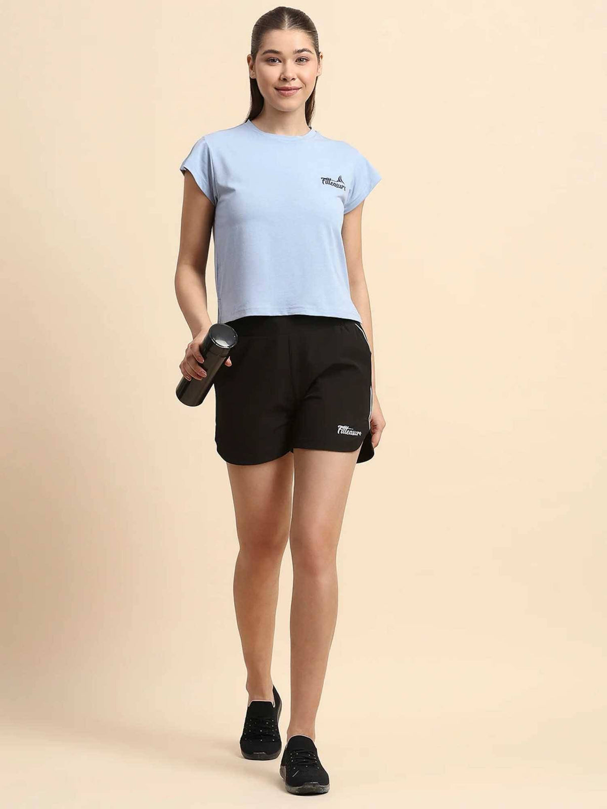 Grey Solid Cotton Blend Regular T-shirt | TT89 - view 18