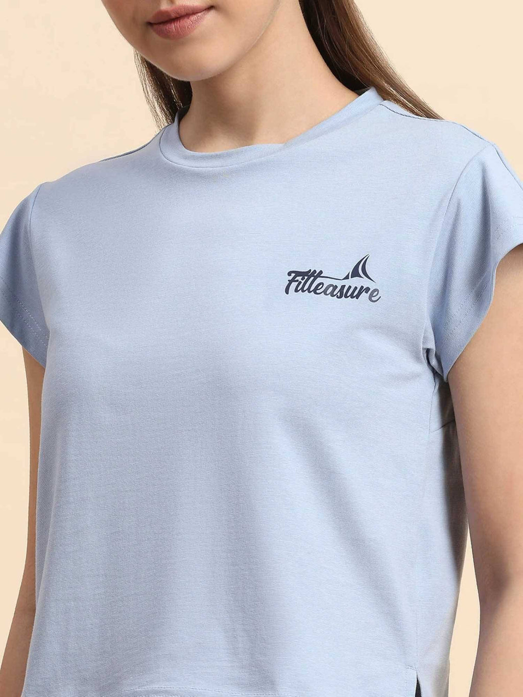 Grey Solid Cotton Blend Regular T-shirt | TT89 - view 19