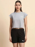 Grey Solid Cotton Blend Regular T-shirt | TT89 - view 1