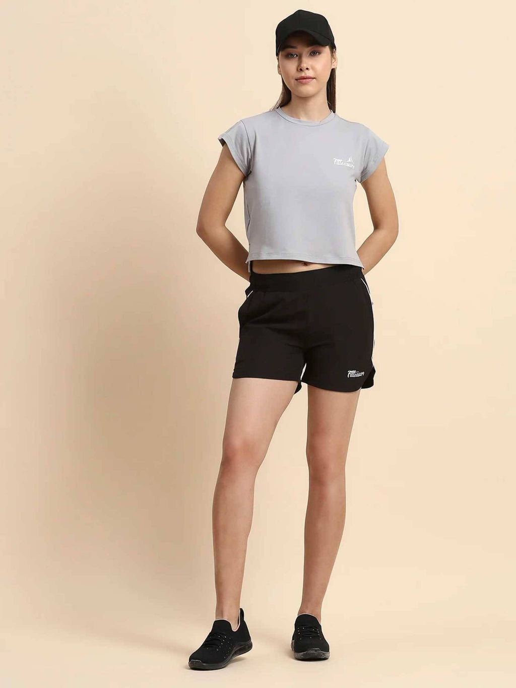 Grey Solid Cotton Blend Regular T-shirt | TT89 - view 5