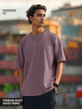 Buy Solid Mauve Oversized T-shirt Online OS23