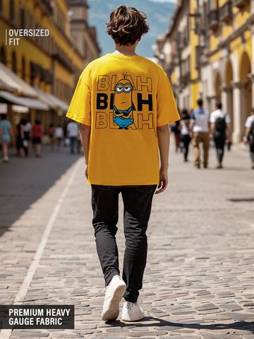 Buy Minions: Blah Blah Blah Oversized T-Shirts Online OS23
