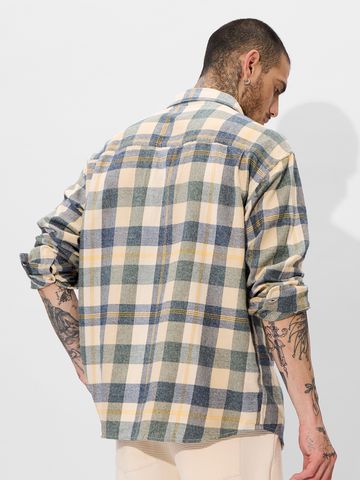 Buy Checks: Blue, Green, and Yellow Men Utility Shirt Online C76