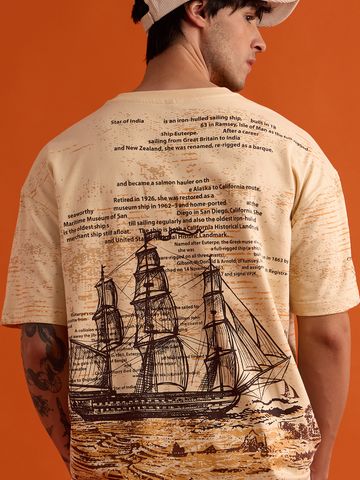 Buy TSS Originals: Let's Sail Men Oversized T-Shirts Online OS23