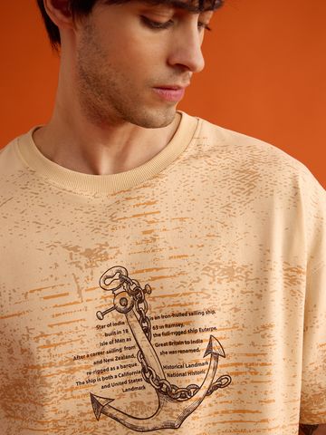 Buy TSS Originals: Let's Sail Men Oversized T-Shirts Online OS23