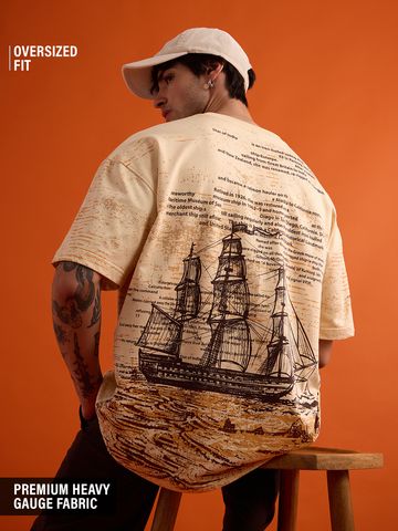 Buy TSS Originals: Let's Sail Men Oversized T-Shirts Online OS23