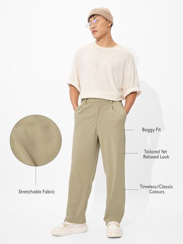 Buy Solids Light Sage Green Men Pants Online at The Souled Store. F56