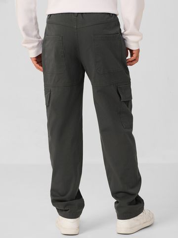 Buy Solids: Charcoal Black Men Cargo Pants F56