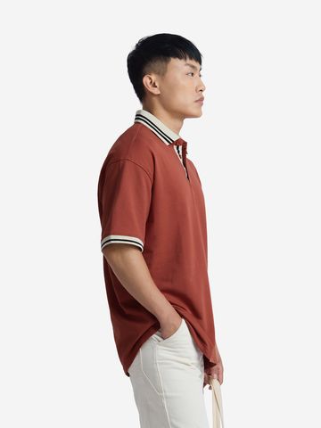 Buy TSS Originals: Antique Red Oversized Polos Online P09