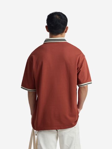 Buy TSS Originals: Antique Red Oversized Polos Online P09