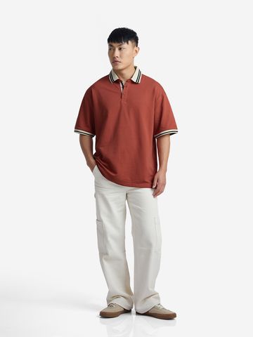 Buy TSS Originals: Antique Red Oversized Polos Online P09