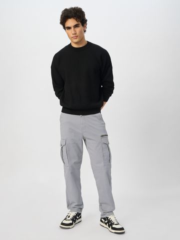 Buy Solids: Stone Grey Men Cargo Pants Online F56