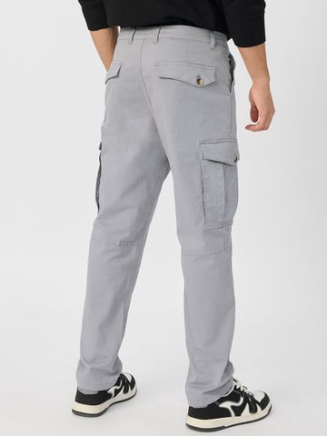 Buy Solids: Stone Grey Men Cargo Pants Online F56