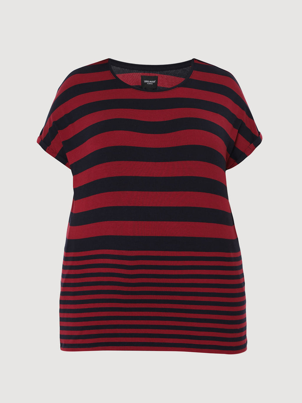 Curve Red Striped T-Shirt