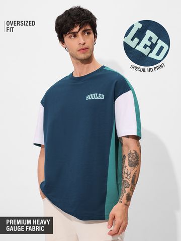 Buy Solids: Deep Sea Blue Oversized T-Shirts Online at The Souled Store. OS23