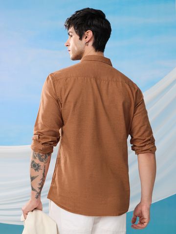 Buy Solids Rusty Red Men's Shirt Online C76