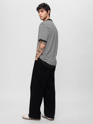 Buy Jacquard Polo: Monochrome Oversized Polos Online P09