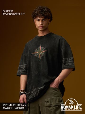 Buy Nomad: Compass Oversized T-Shirts Online OS23
