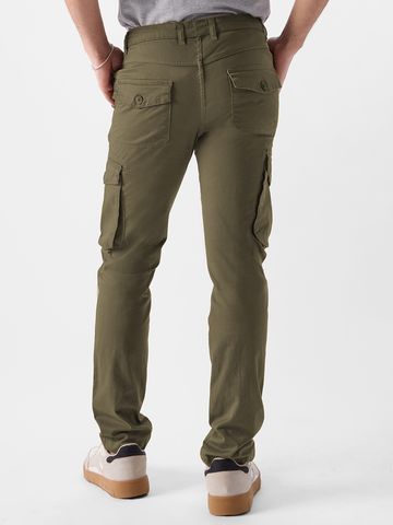 Buy Solids: Light Olive Men Cargo Pants Online F56