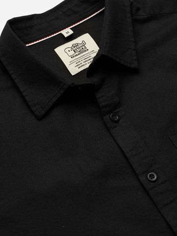 Buy Solids Bold Black Men's Shirt Online C76