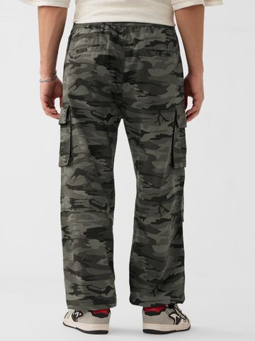 Buy Baggy-Fit Joggers: Grey CamoMen Joggers Online F56