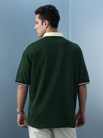 Buy Colourblock: Fern Oversized Polos Online P09