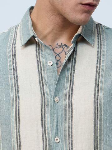 Buy Stripe Shirt: Jade Haze Mens Shirt Online C76