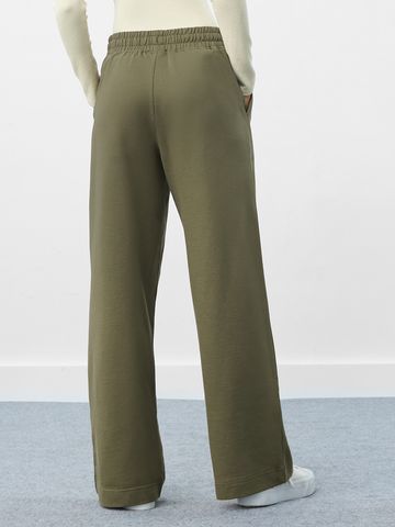 Flared Joggers: Hunter Green Women Flared Jogger JB65