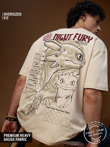 Buy HTTYD: Night Fury Men Oversized T-Shirt Online OS23