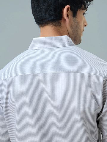 Buy Slim-Fit Shirt: Ice Blue Stripes For Men Online C76