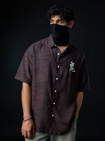 Buy Oversized Shirt: Oni Mask Men Online C76