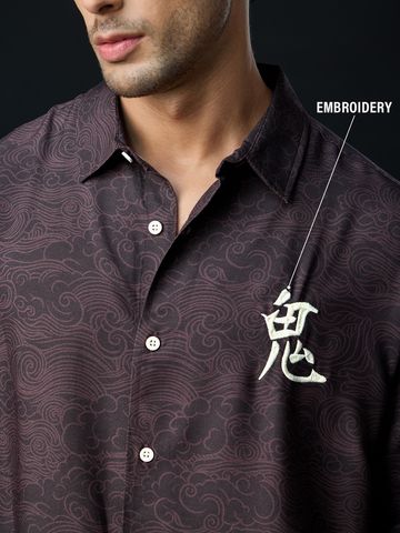 Buy Oversized Shirt: Oni Mask Men Online C76