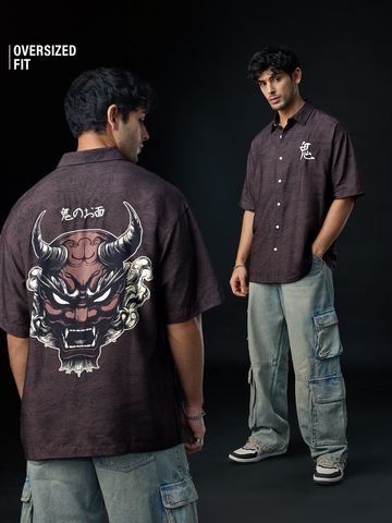 Buy Oversized Shirt: Oni Mask Men Online C76