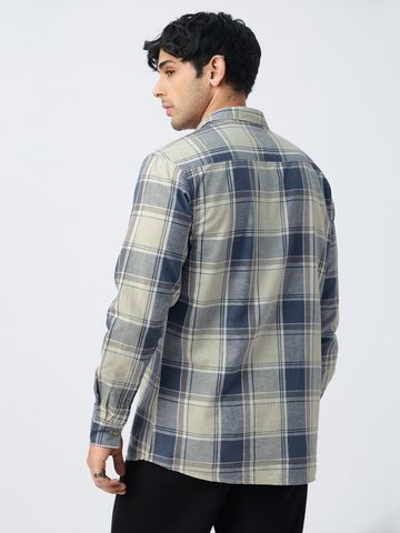 Buy Cotton-Linen Shirt: Blue Topaz Men Online at The Souled Store. C76