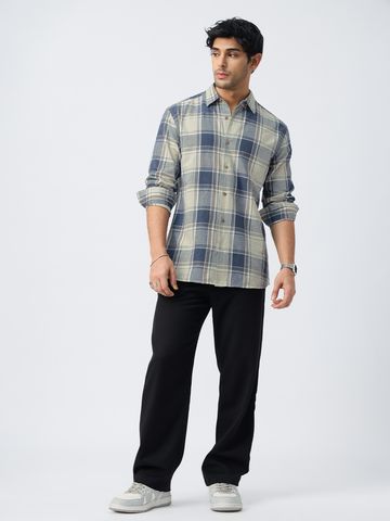 Buy Cotton-Linen Shirt: Blue Topaz Men Online at The Souled Store. C76