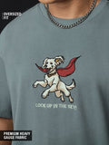 Buy Superman: Crypto Men Oversized Fit T-shirts Online OS23