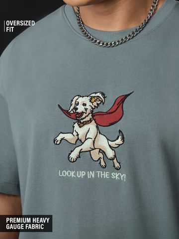 Buy Superman: Crypto Men Oversized Fit T-shirts Online OS23