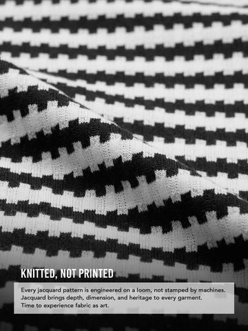 Buy Jacquard Polo: Monochrome Oversized Polos Online P09