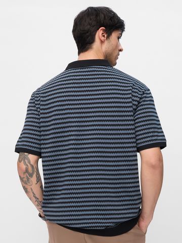 Buy Jacquard Polo: Twilight Oversized Polos Online P09