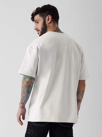 Buy Solids: Eggshell White Oversized T-Shirts Online OS23