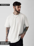 Buy Solids: Eggshell White Oversized T-Shirts Online OS23